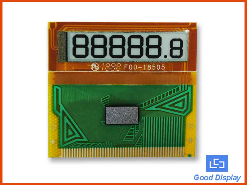柔性可彎折小尺寸6位8字段式電子紙 GDEB0090A1